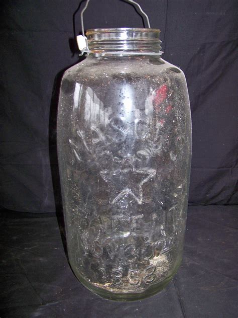 Lot - Large 5 Gallon Glass Mason's Pickle Jar