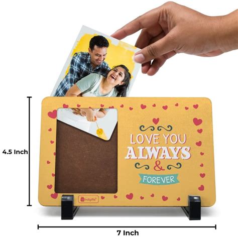 Yellow Table Top Frame - Love you – Indigifts