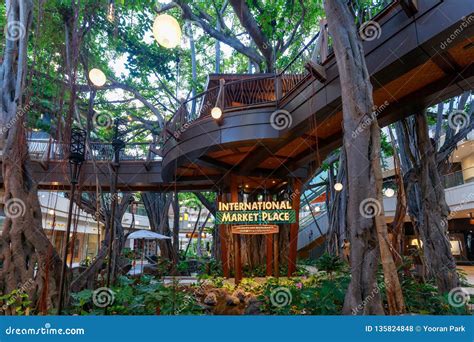 View of the International Market Place Near Oahu Waikiki Beach ...
