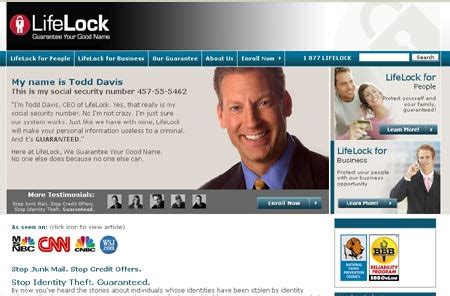 LifeLock CEO Social Security Code Commercial 的图像结果