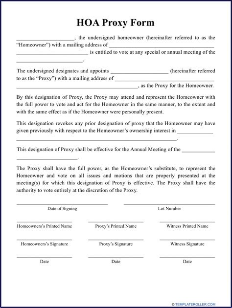 Proxy Voting Form Template 的图像结果