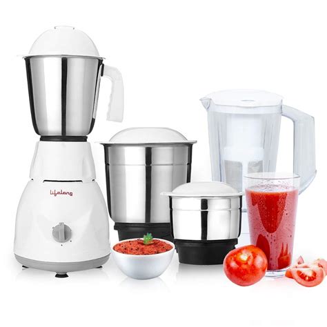 Buy Lifelong 500 Watt Mixer Grinder with 3 Stainless Steel Jar + 1 ...