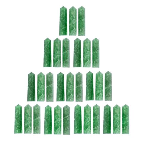 Green Strawberry Quartz Pencil Points - Premium Crystal Pencil Points
