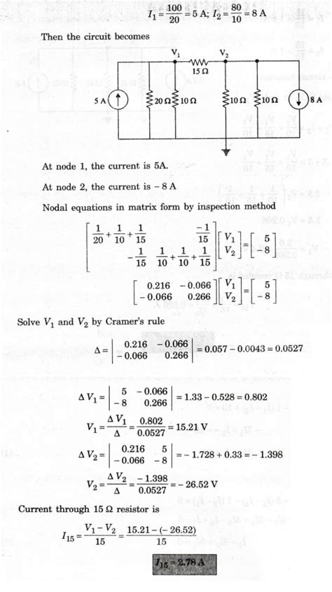 Nodal Method - Statement, Circuit Diagram, Formula, Solved Example Problems