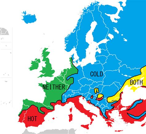Climate Map Of Europe With Key