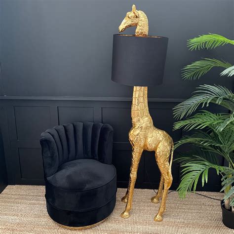 Giraffe Floor Lamp | Floor standing light, Floor lamp, Black lampshade