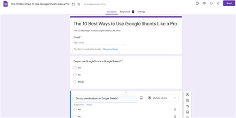 Image result for How to Create a Form Using Google Sheets