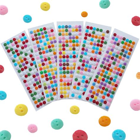 665 pcs Self-Adhesive Button Stickers for Scrapbooking, DIY Handmade ...