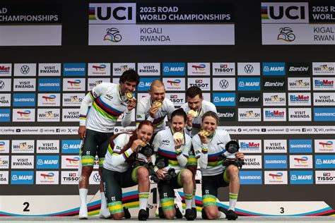 Australia takes collective team time trial gold at Kigali 2025 - CPA WOMEN