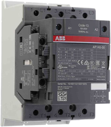 1SFL447001R1311 AF140-30-11-13 ABB | ABB AF140 AF Contactor, 230 V ac ...