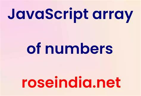 Image result for Number Array in JavaScript