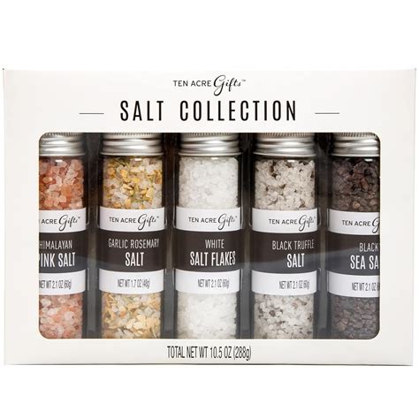 Amazon.com : Ten Acre Gifts Gourmet Salt Sampler Gift Set, Artisan ...
