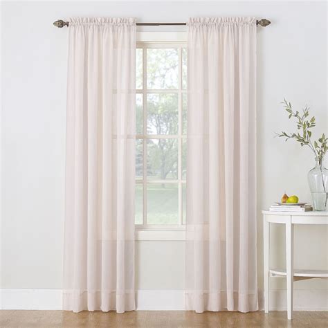 Erica Whisper Crushed Rod Pocket Sheer Voile Curtain Panel, 84"