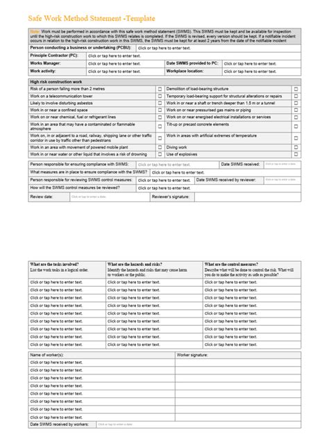 Image result for Administration Safe Work Method Statement