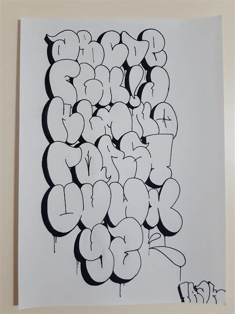Graffiti Alphabet Throw Up Letters