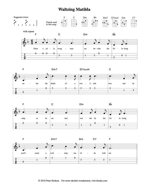 Twinkle Twinkle Little Star Ukulele Chords Fingerpicking - Sheet and ...