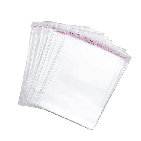 [P.E] Plastic Transparent Poly Bags For Packing Multi Utility Self ...