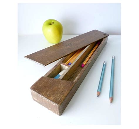1950's wood pencil box | Wooden pencil box, Pencil boxes, Wooden pencil