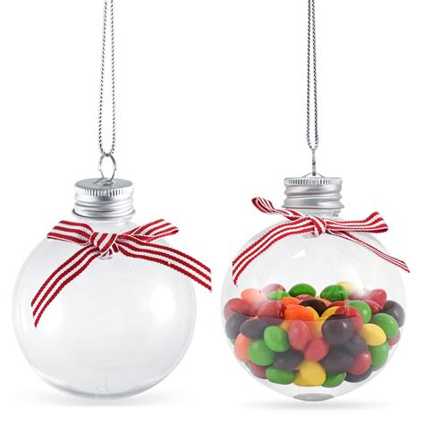RN'D Toys Clear Fillable Ornaments - Shatterproof Transparent Plastic ...