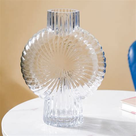 Conch Shell Textured Glass Vase Online - Premium Vase | Nestasia