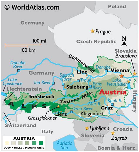 Detailed Map Of Austria Maps Of Austria | Detailed Map Of Austria In