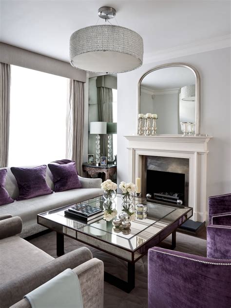 Purple And Grey Living Room Decorating Ideas | Shelly Lighting