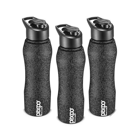 Pexpo Bistro 1000 ML Stainless Steel Sports Bottle 3X Durable, Pack of ...