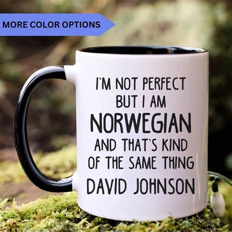Personalized Norwegian Mug, Norwegian Gift, Norwegian Gifts, Norwegian ...