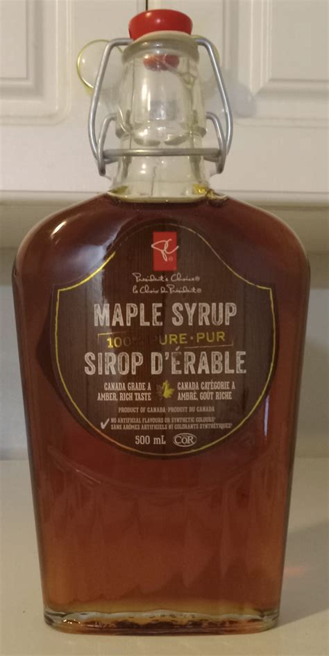 100% Pure Maple Syrup - President's Choice - 500 mL