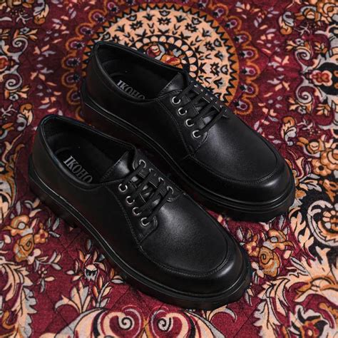 IKOHO Mens Aesthetic Chunky Derby Boot Stylish Lightweight Comfortable ...