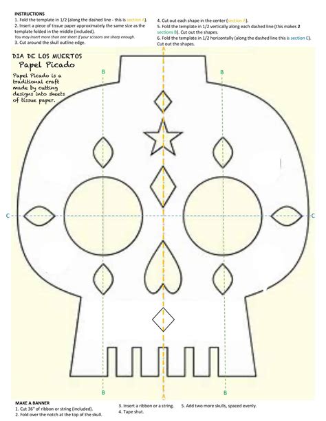 Free Printable Papel Picado Templates - Mexican Banner [PDF]