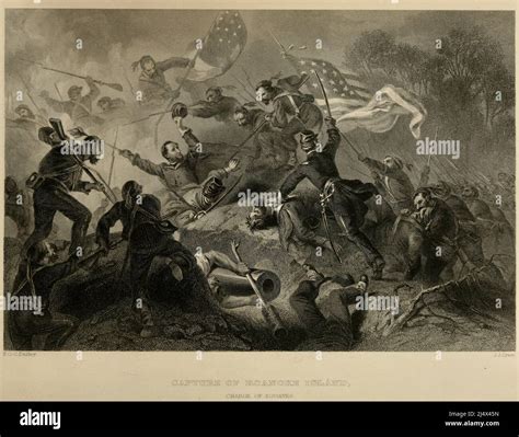 CAPTURE OF ROANOKE ISLAND.— CHARGE OF ZOUAVES from the book The great ...