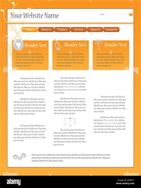 Image result for Web Page Template Example