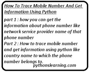 Image result for Trace Number Python