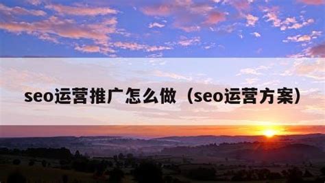 seo运营推广怎么做（seo运营方案） - 全网营销 - 种花家资讯
