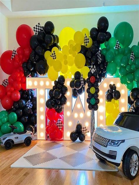 Race Car Themed Party Supplies Set With 4 Decorative Balloons for Sale ...