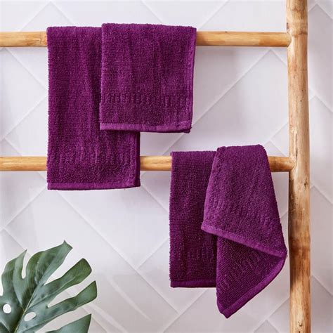 Buy Emery Bursa Set of 4 Cotton Face Towels - 30x30cm from Home Centre ...