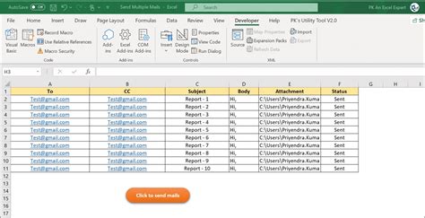 Image result for How to Send Multiple Emails Using Excel