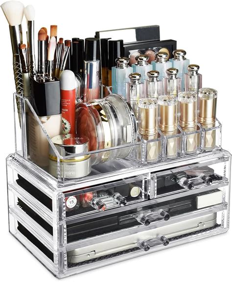 Amazon.com: Cq acrylic Clear Makeup Organizer And Storage Stackable ...