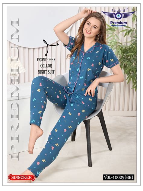 Vol 10029 Bb Grab It Sinker Collar Night Suits Manufacturer Gujarat ...