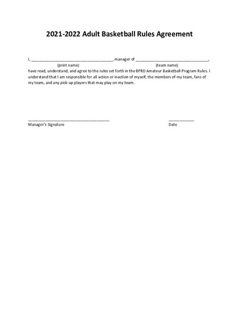 Fillable Online Player WaiverPuget Sound Basketball League Fax Email ...