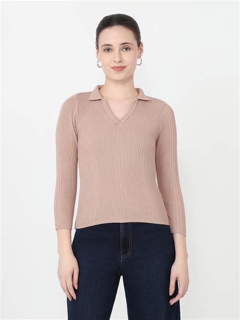 Buy Women Beige Flat Knit | Kraus Jeans