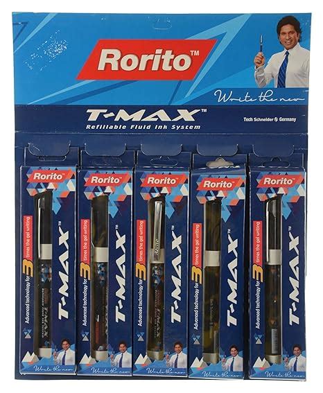 Rorito 'T-Max' Gel Ink Rollerball Pens Black Pack of - 10 Pens: Amazon ...
