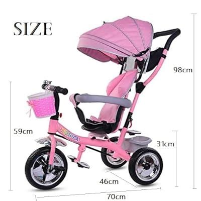 Jamiah 4 in 1 Baby Tricycle Trike Stroller Kids | Ubuy India