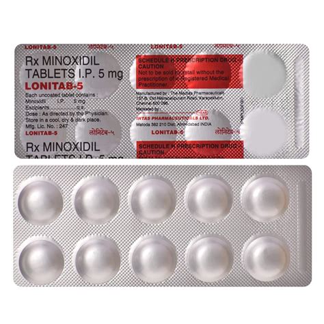 Lonitab 5 - Strip of 10 Tablets with Minoxidil : Amazon.in: Fashion