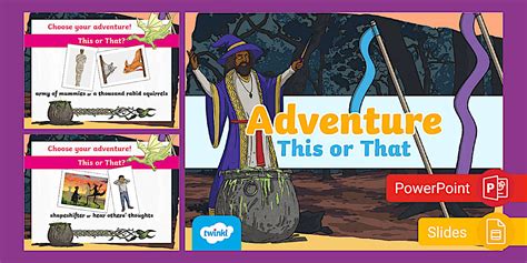Adventure This or That PowerPoint & Google Slides Game for 6th-8th Grade