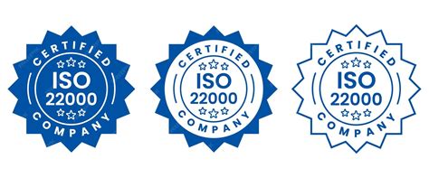 Iso 22000 certified food safety management system stamp badge seal for ...