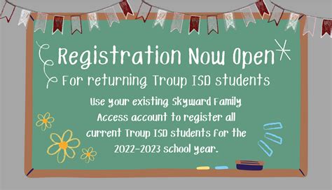 2022-2023 Registration Now Open | Troup ISD