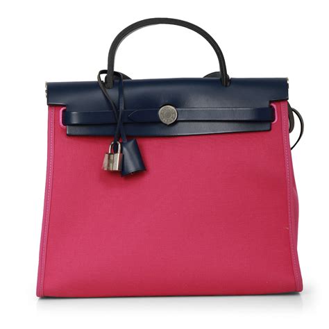 Shop Pre Owned Authentic Hermes Herbag Zip 31 Tolie Officer Vache ...