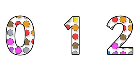 2D Shapes Display Numbers
